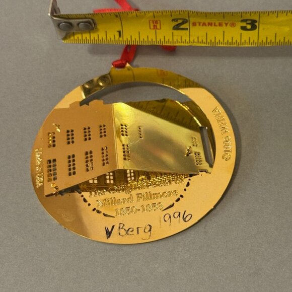 Vintage White House Christmas Ornament Millard Fillmore Figurine Holiday Gold US - Picture 3 of 3